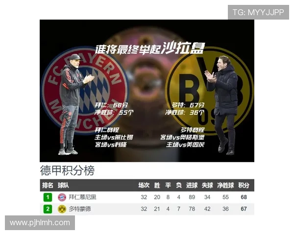 2025赛季德甲最新积分榜：多特领先拜仁紧追 强队激战加剧争冠悬念